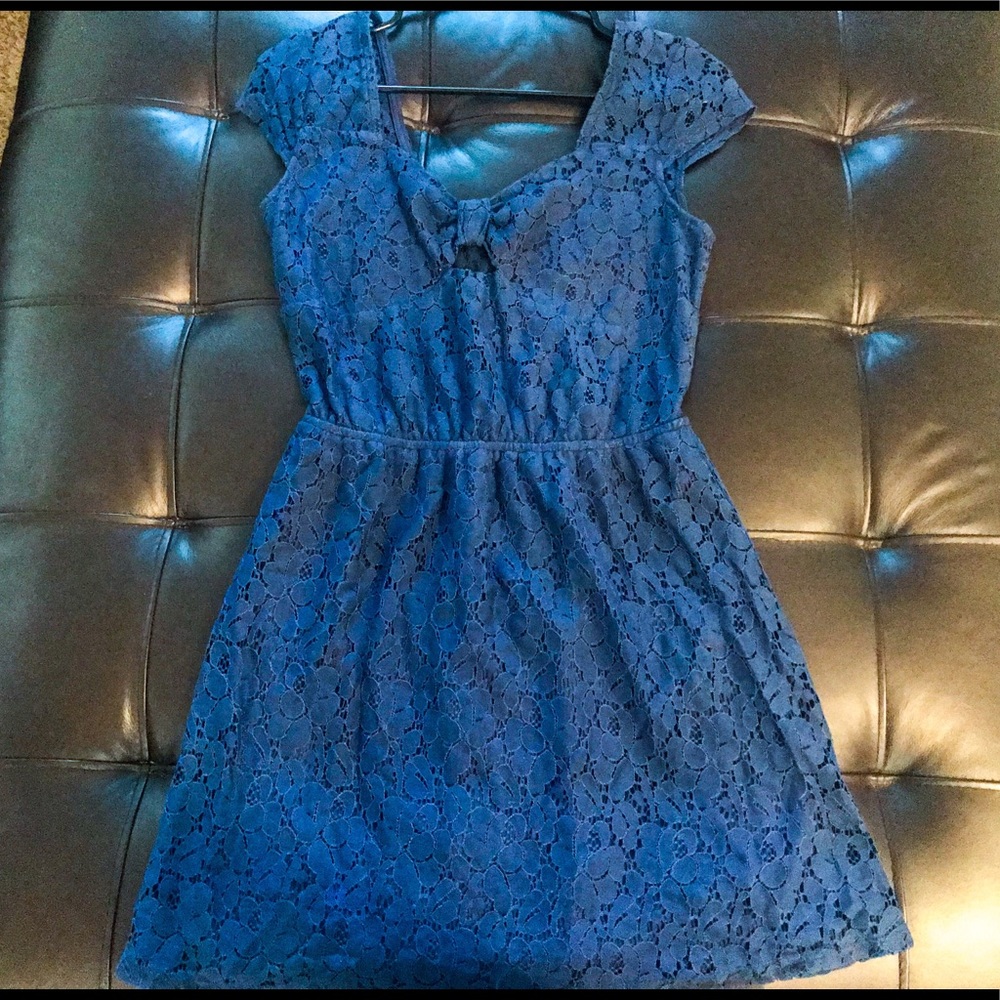 Charlotte Russe Floral Lace Navy Dress